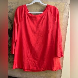 The Talbots Tee Pima Cotton Rich Orange SZ XL Extra Large